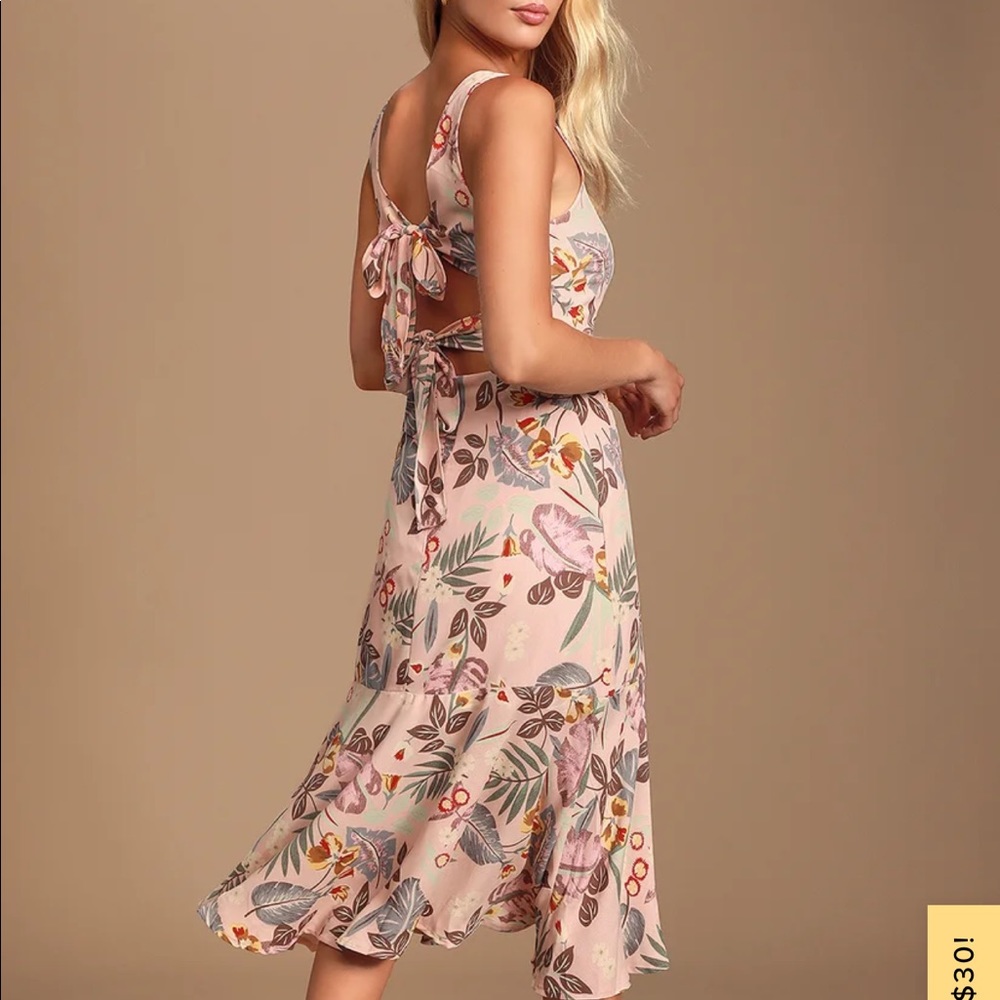 Lulu’s Floral Tie Back Dress
